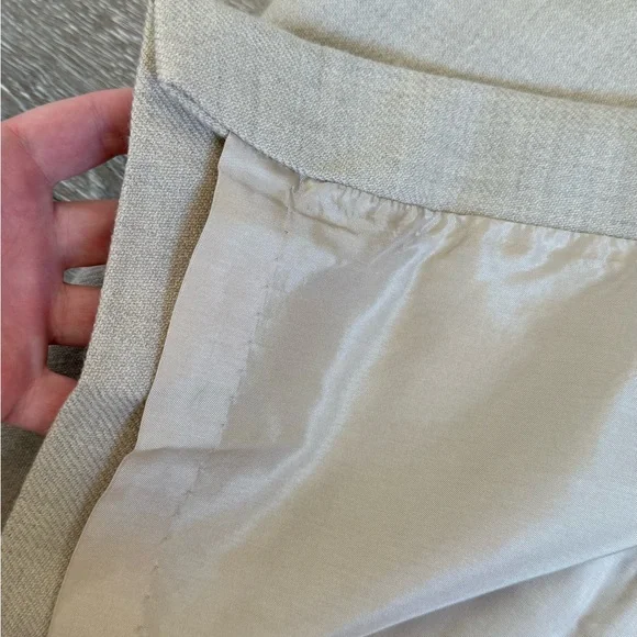 JH Collectibles -  Vintage Chic Beige 100% wool Skirt - size 6 - Picture 4 of 11